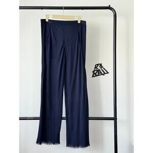 Haider Ackermann Frayed Hem Viscose Trousers